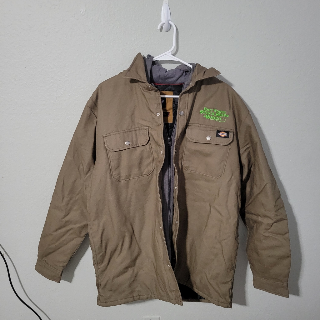 Dickies Fleece Hooded Duck Shirt Jacket Made For The Fort Worth Stock Show